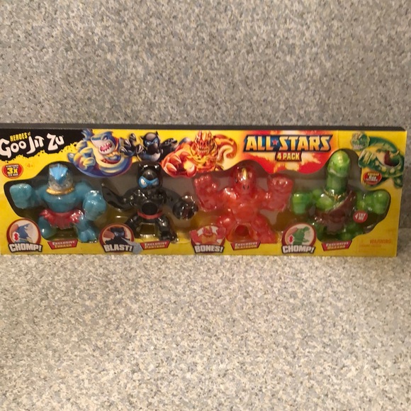 Goo Jit Zu 4 pack!!!!!!!  NEW!!!  Great gift!!! All Stars Pack!!! - Picture 1 of 9